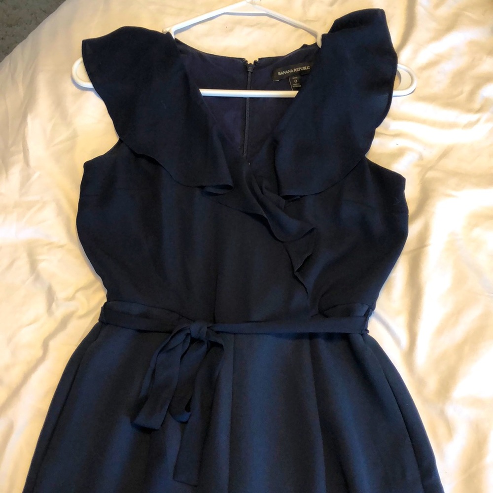 Banana Republic cropped jumpsuit navy